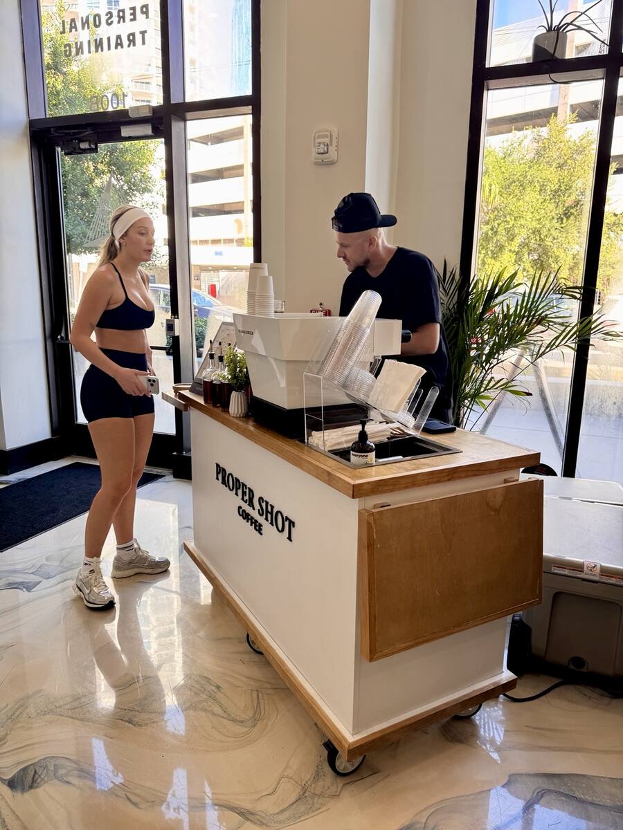 Proper Shot mobile espresso bar at a corporate event